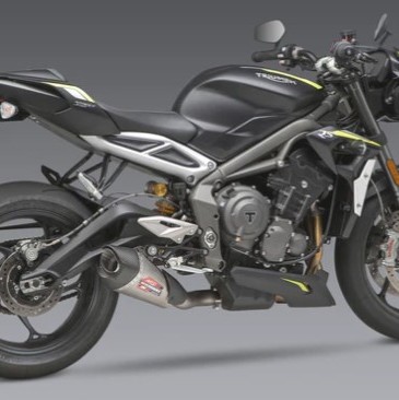 USヨシムラ AT2 スリップオン　Triumph Street Triple ヨシムラUSA AT2 スリップオン カーボン ステンレス マフラー